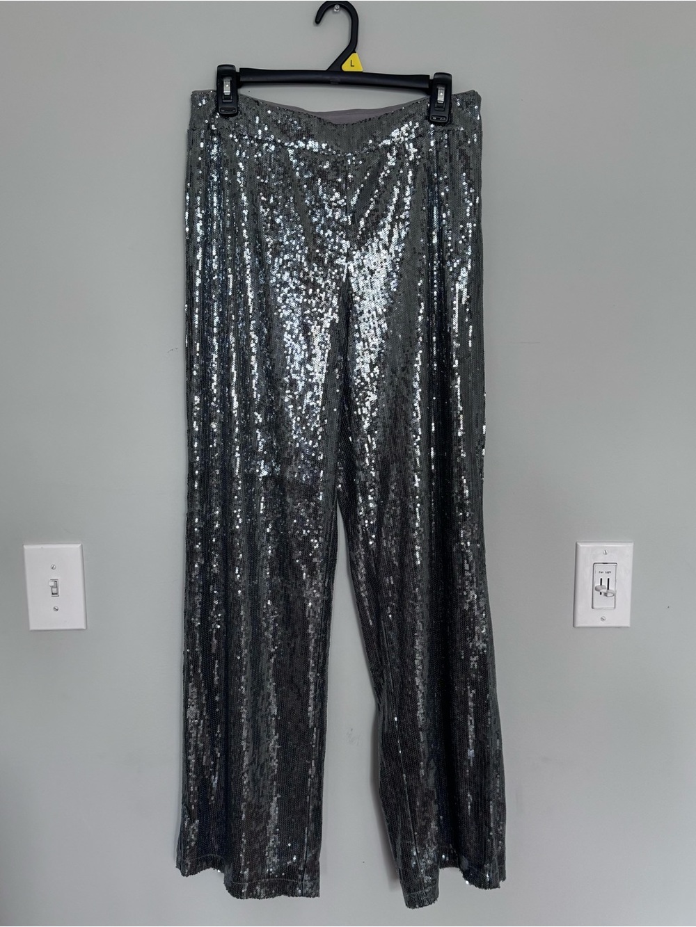 a new day Silver Sequin Wide-Leg Pants